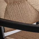 Sillón de caucho negro y cuerda Cala Mastella