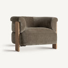 Sillón de chenilla verde Es Pujols