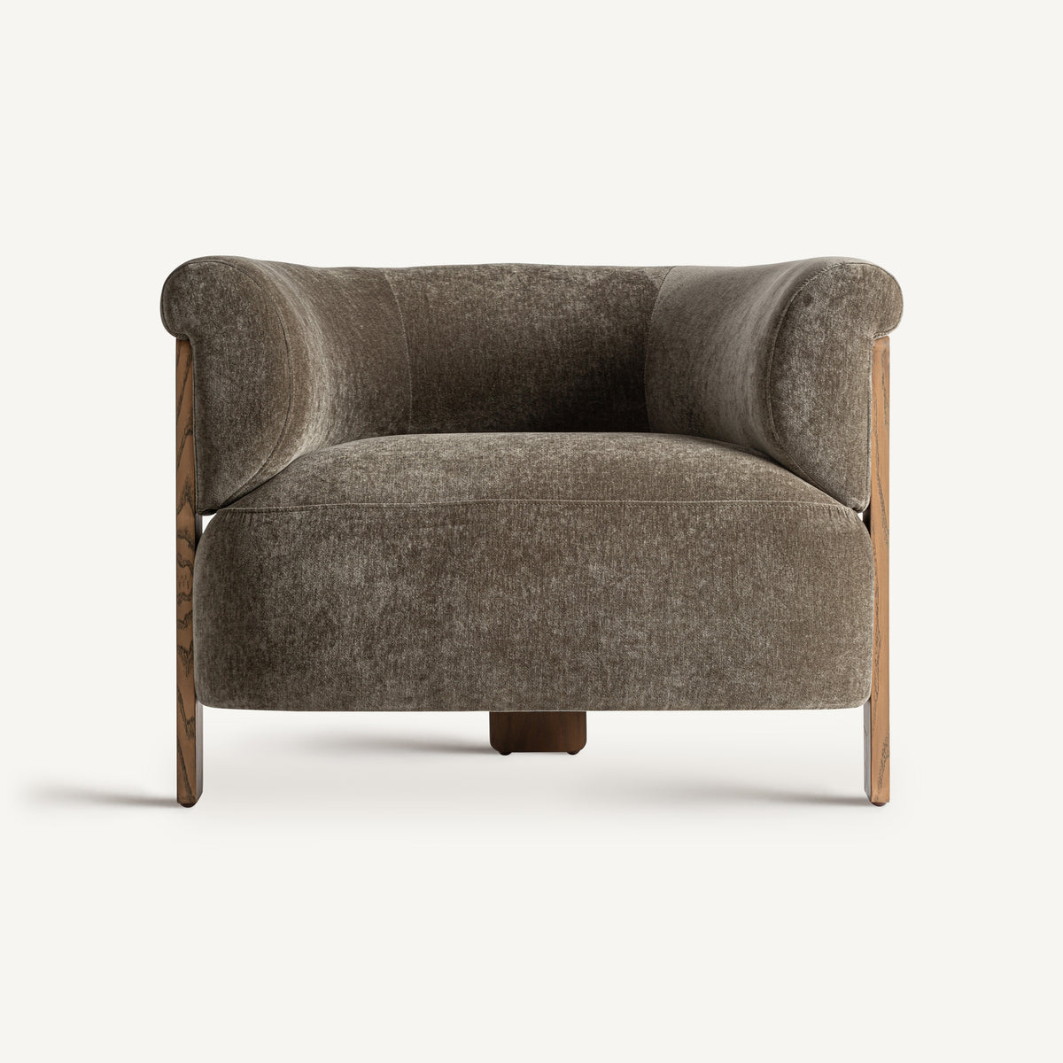 Sillón de chenilla verde Es Pujols