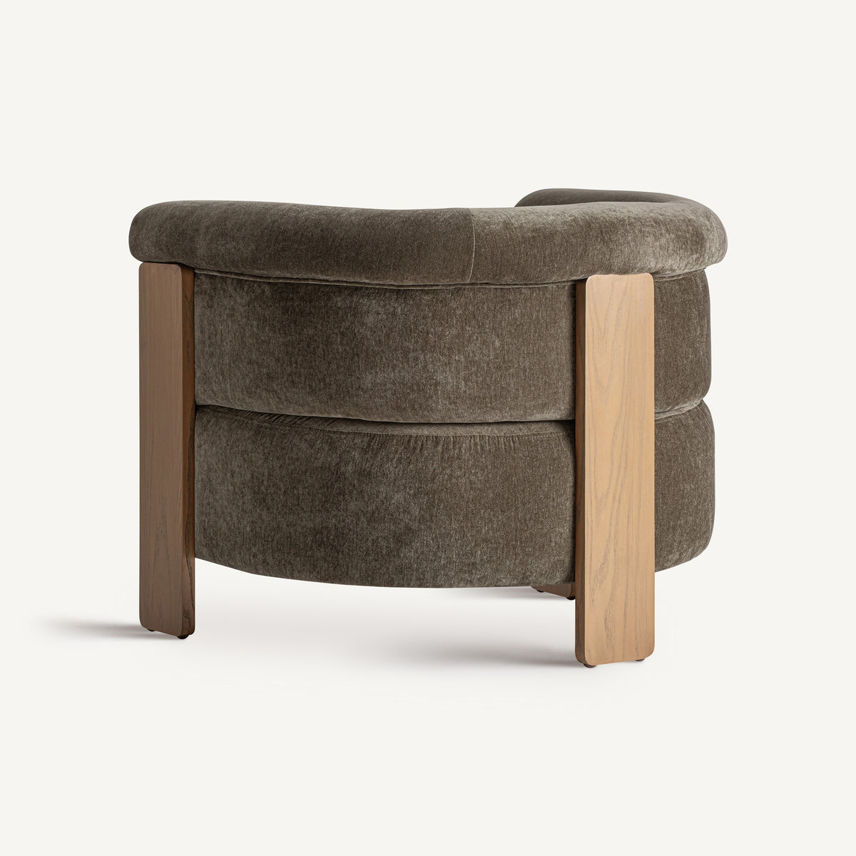Sillón de chenilla verde Es Pujols