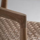 Sillón de comedor de teca y fibra natural Cala Jondal