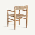 Sillón de comedor de teca y fibra Punta Galera