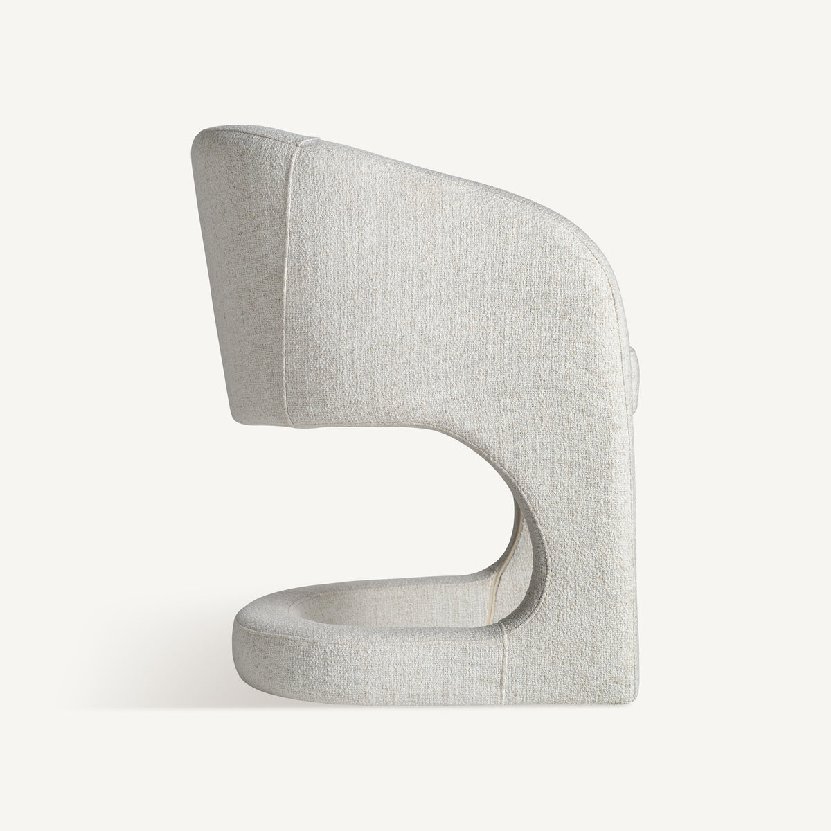 Sillón de comedor tapizado blanco roto Cala Bassa