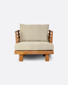 Sillón de exterior de teca y olefina Strauss