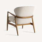 Sillón de fresno tapizado beige Ca Marí