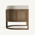 Sillón de fresno tapizado beige Cala Gració