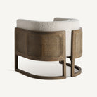Sillón de fresno tapizado beige Cala Gració