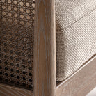 Sillón de fresno tapizado beige Cala Tarida