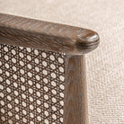 Sillón de fresno tapizado beige Cala Tarida