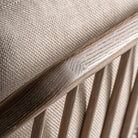 Sillón de fresno tapizado beige Cala Tarida