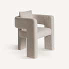 Sillón de fresno tapizado beige Santa Agnès