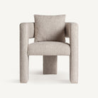 Sillón de fresno tapizado beige Santa Agnès