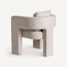 Sillón de fresno tapizado beige Santa Agnès