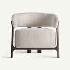 Sillón de fresno tapizado blanco roto Milna