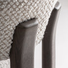 Sillón de fresno tapizado blanco roto Milna