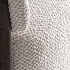 Sillón de fresno tapizado blanco roto Milna
