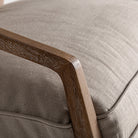 Sillón de fresno y lino beige Sant Mateu