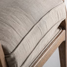 Sillón de fresno y lino beige Sant Mateu