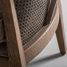Sillón de fresno y lino beige Sant Mateu