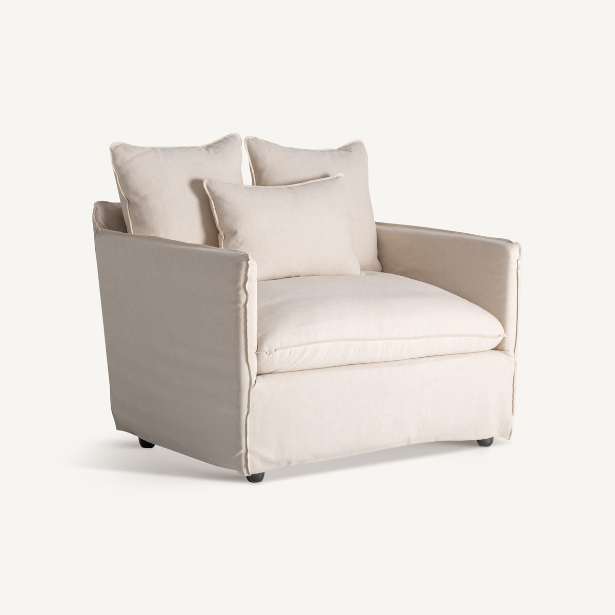 Sillón de lino beige Es Arenals
