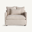 Sillón de lino beige Es Arenals
