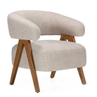 Sillón de madera de fresno y tela Panorama