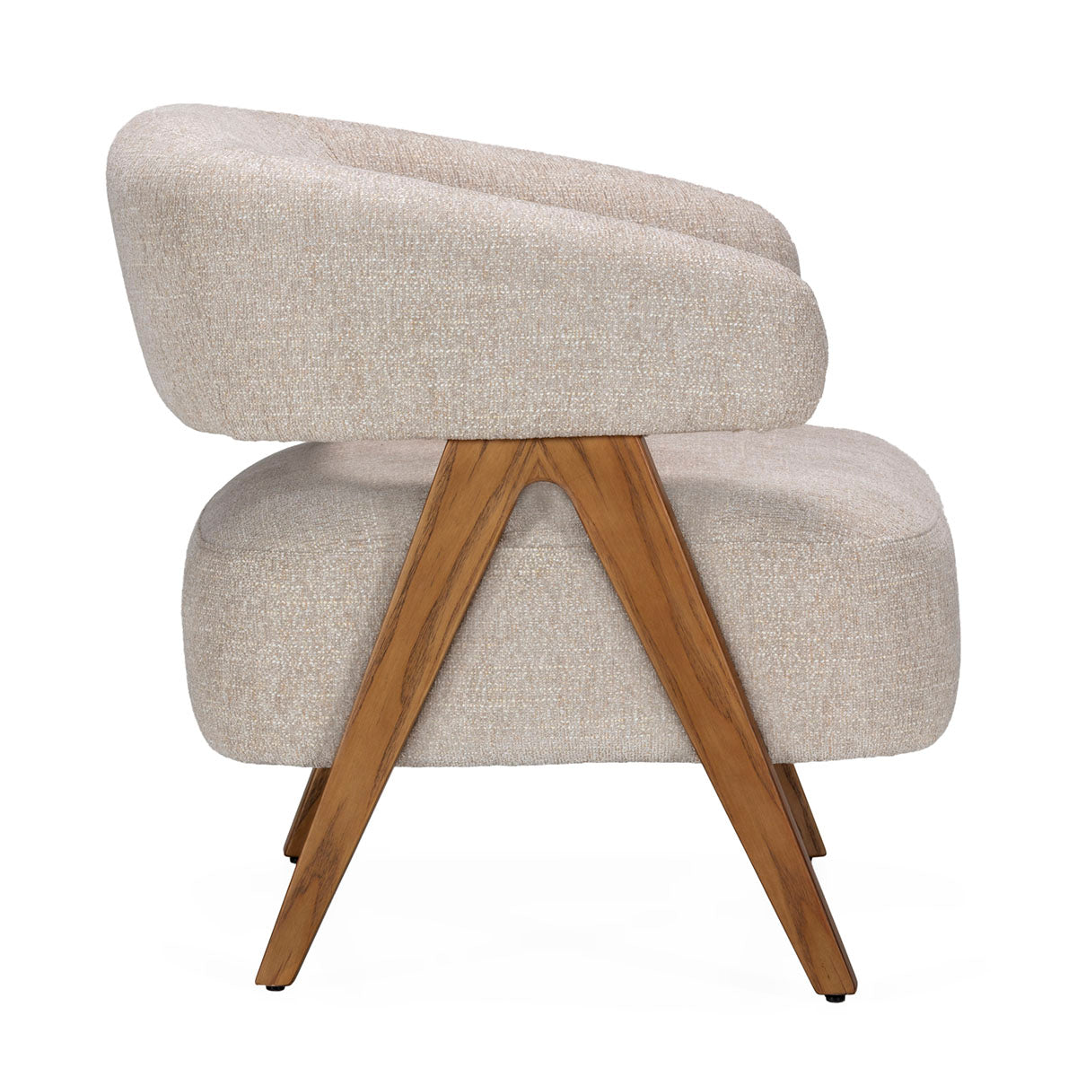 Sillón de madera de fresno y tela Panorama
