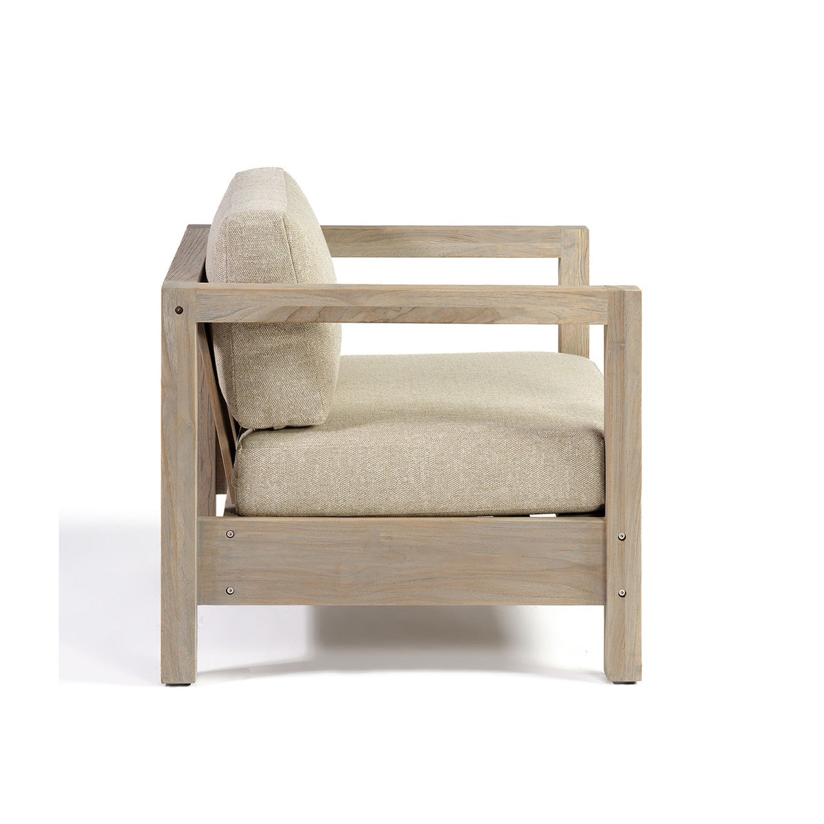 Sillón de exterior de teca blanqueada Firgas