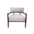 Sillón clásico revisado de madera oscura y crudo Biescas