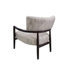 Sillón clásico revisado de madera oscura y crudo Biescas