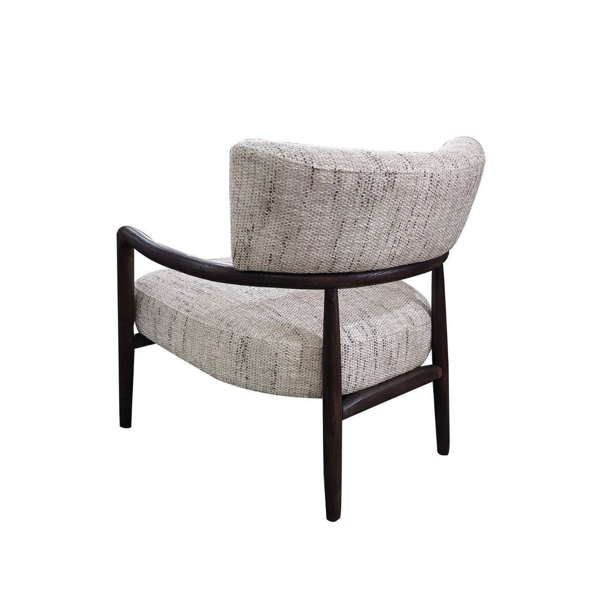 Sillón clásico revisado de madera oscura y crudo Biescas