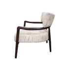 Sillón clásico revisado de madera oscura y crudo Biescas