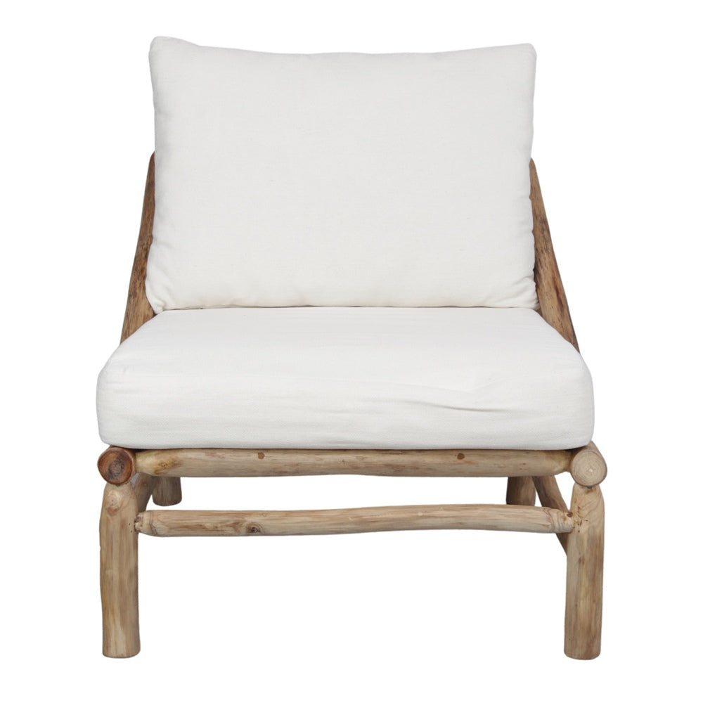 Sillón de madera tropical con cojines Arneb