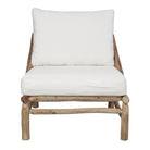 Sillón de madera tropical con cojines Arneb