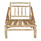 Sillón de madera tropical con cojines Arneb