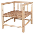 Sillón de madera tropical y fibra natural Abel