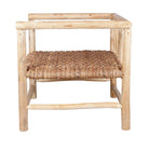 Sillón de madera tropical y fibra natural Abel