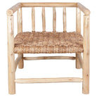 Sillón de madera tropical y fibra natural Abel