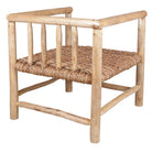 Sillón de madera tropical y fibra natural Abel