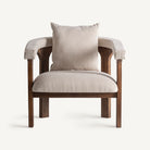Sillón de mango tapizado beige Na Xamena
