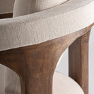 Sillón de mango tapizado beige Na Xamena