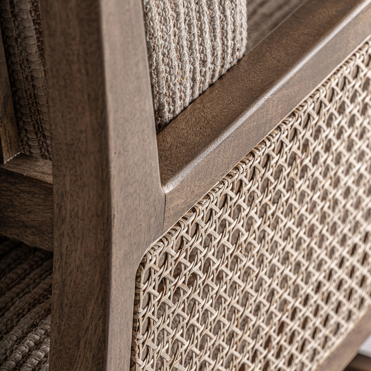 Sillón de mango y mimbre Sa Trinxa