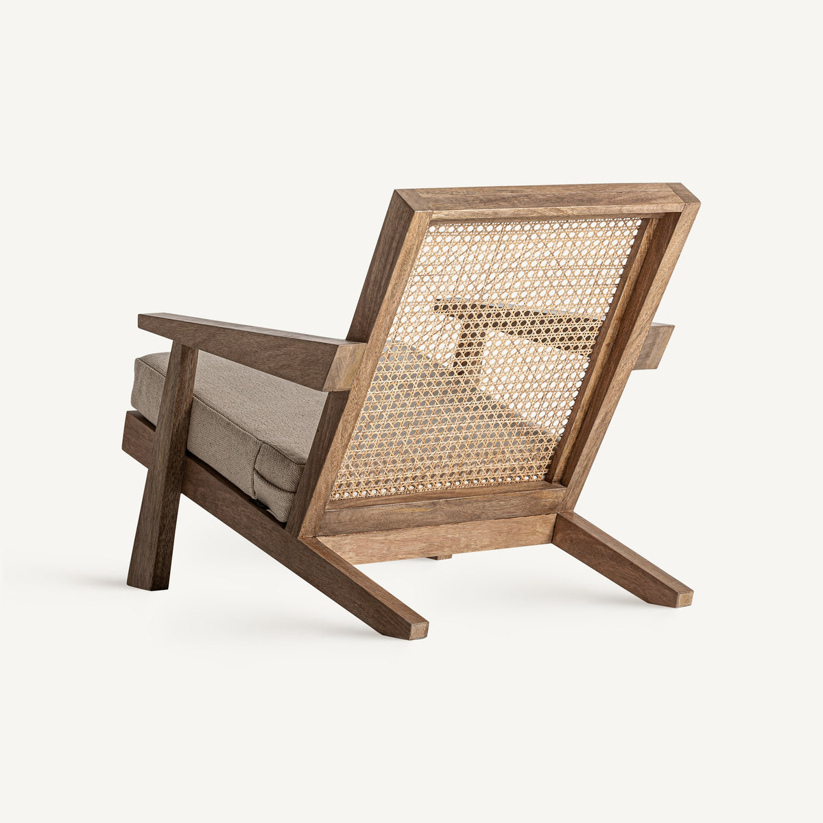 Sillón de mango y paneles beige Es Pas
