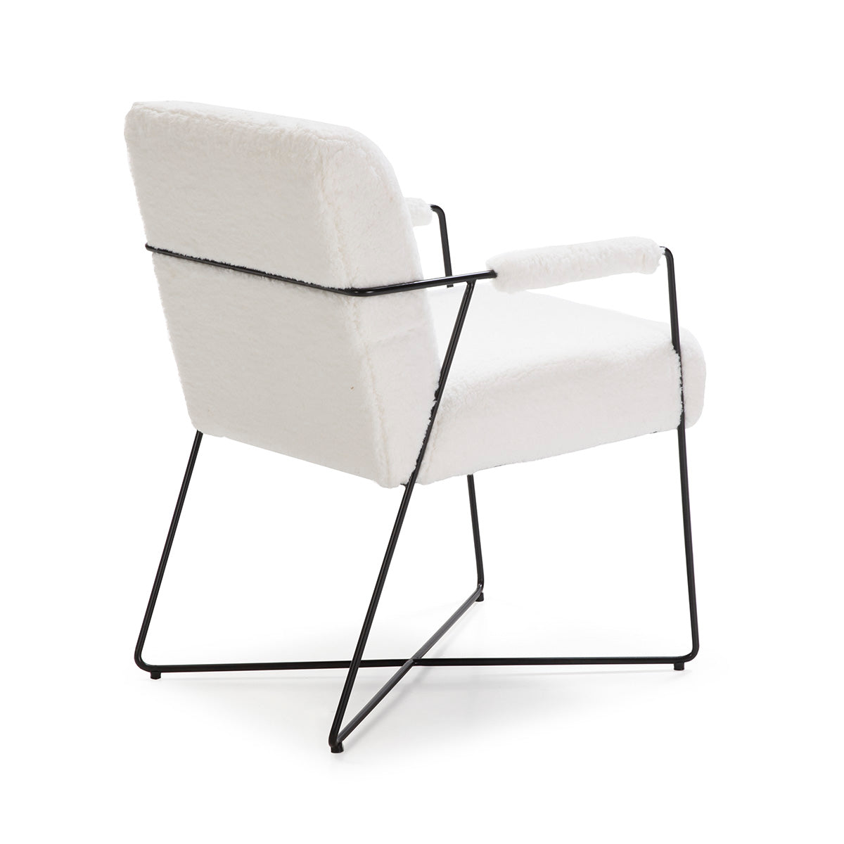 Sillón de metal y lana sintética Šolta