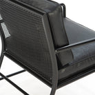 Sillón de metal y piel sintética Krk