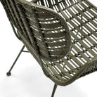 Sillón de mimbre y metal Sarzana