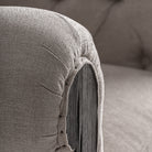Sillón de mindi negro y tapizado beige Sant Jordi