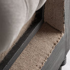 Sillón de mindi negro y tapizado beige Sant Jordi