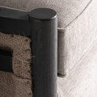 Sillón de mindi y lino negro Es Trucadors