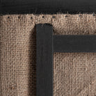 Sillón de mindi y lino negro Es Trucadors